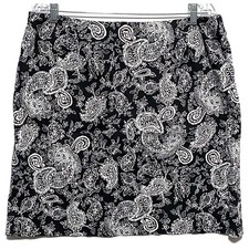 VTG Ralph Lauren Paisley A Line Mini Skirt 16 Career Dark Romantic Whimsigoth