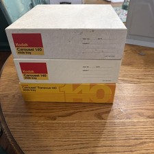 Kodak Carousel Transvue 140 Projector Slide Tray - Lot of 3 Original Boxes