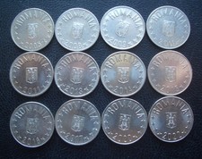 Romania 12 coins 10 bani 2005 - 2022