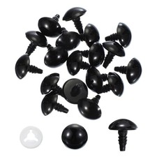 20mm Safety Eyes, 40 Pcs Plastic Craft Eyes with Protective Film, Black