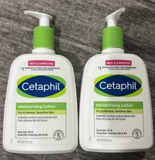 Cetaphil Moisturizing Lotion Dry to Normal Sensitive Skin Unscented 16 oz 2 Pack