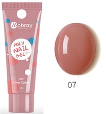 Clear Coffee Mobray PolyGel Nail Extension Builder - Soak Off UV LED -UK SELLER