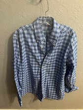 Brooks Brothers Mens Shirt Size Large Long Sleeve Button Down Blue Plaid