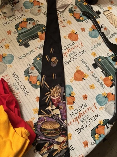 Vintage 1994 McDonalds Collection Manager Neck Tie Novelty Graphic Print Retro