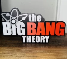 The Big Bang theory 3D Logo Sign Self Standing Shelf Art Wall Display