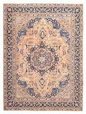 Traditional Vintage Hand-Knotted Oriental Carpet 9'0" x 12'4" Wool Area Rug