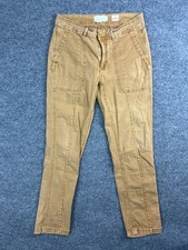 Anthropologie the Wanderer Pants Women's 27 Brown Chino Ankle Mid Rise