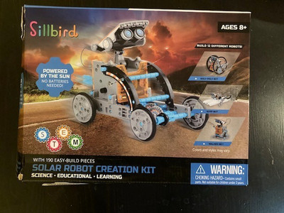 Sillbird Solar Robot Creation Kit - 190 Easy Pieces - Build 12 Different Robots
