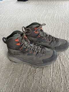 Hoka One One Gore Tex Hiking Boots Gray / Olive Green Men's Size 9.5