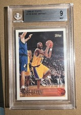 1996-97 Topps Kobe Bryant Los Angeles Lakers Rookie #138 BGS 9 Basketball Card. rookie card picture