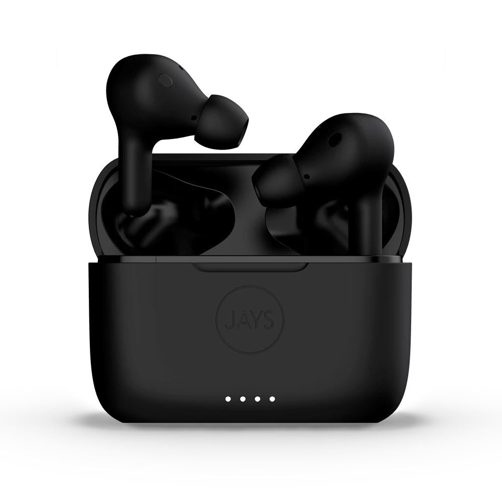 Jays t-Seven Earphones Black True Wireless Bluetooth Noise Cancelling Earbuds