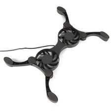 Portable Laptop Cooling Stand Dual 2100RPM Fans Foldable Design Low Noise 7"-15"