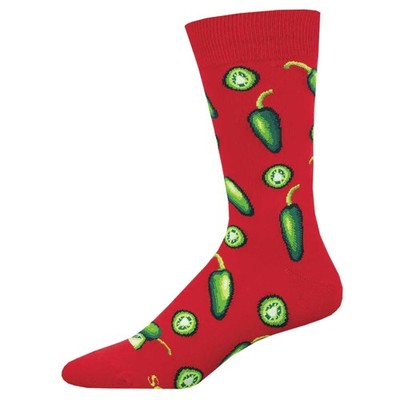 Socksmith Men's Crew Socks Jalapeno Business Novelty Footwear