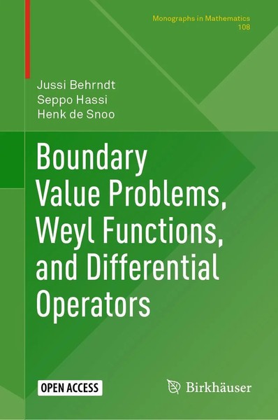 Jussi Behrndt (U. A.) | Boundary Value Problems, Weyl Functions, And...-image