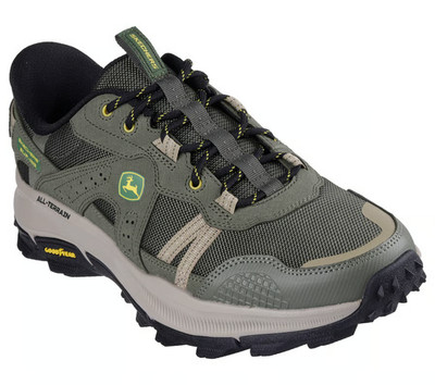 John Deere Green Skechers Trail Shoes Mens SlipIns Equalizer leather Lace 256009