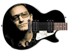 U2 Bono Autographed Custom Epiphone Graphics Guitar
