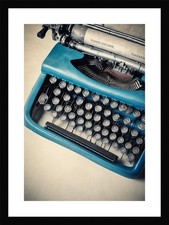 Bold Vintage Typewriter Framed Wall Art Poster Canvas Print Picture thumbnail