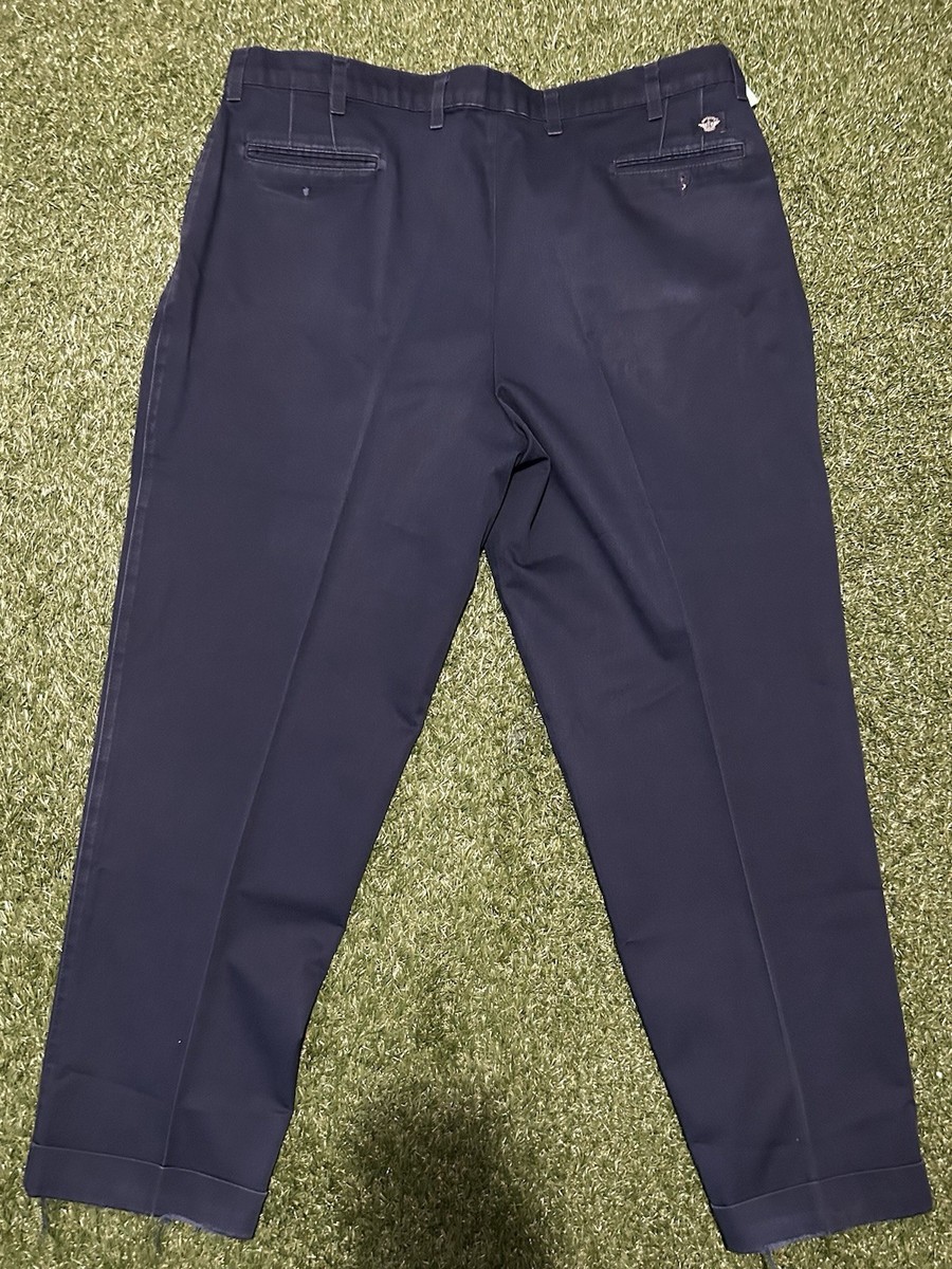 パンツ DOCKERS 90s Navy chino pants made in USA Vintage 90s Dockers Men's Pants Pleaded Loose Navy Blue Chino 42