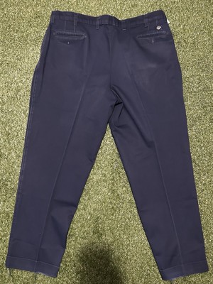 パンツ DOCKERS 90s Navy chino pants made in USA Vintage 90s Dockers Men's Pants Pleaded Loose Navy Blue Chino 42