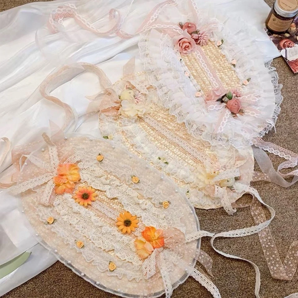 Sombrero de gorro victoriano con flores para mujer Sombrero de fiesta de té Clásico Lolita para niñas Foto 4 de 4