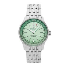 Breitling Navitimer Steel Auto 35mm Mint Green Bracelet Watch A17395361L1A1