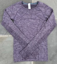 Ivivva by Lululemon Girls Long Sleeve Shirt Size 8 Swiftly Fly Tech Seamless