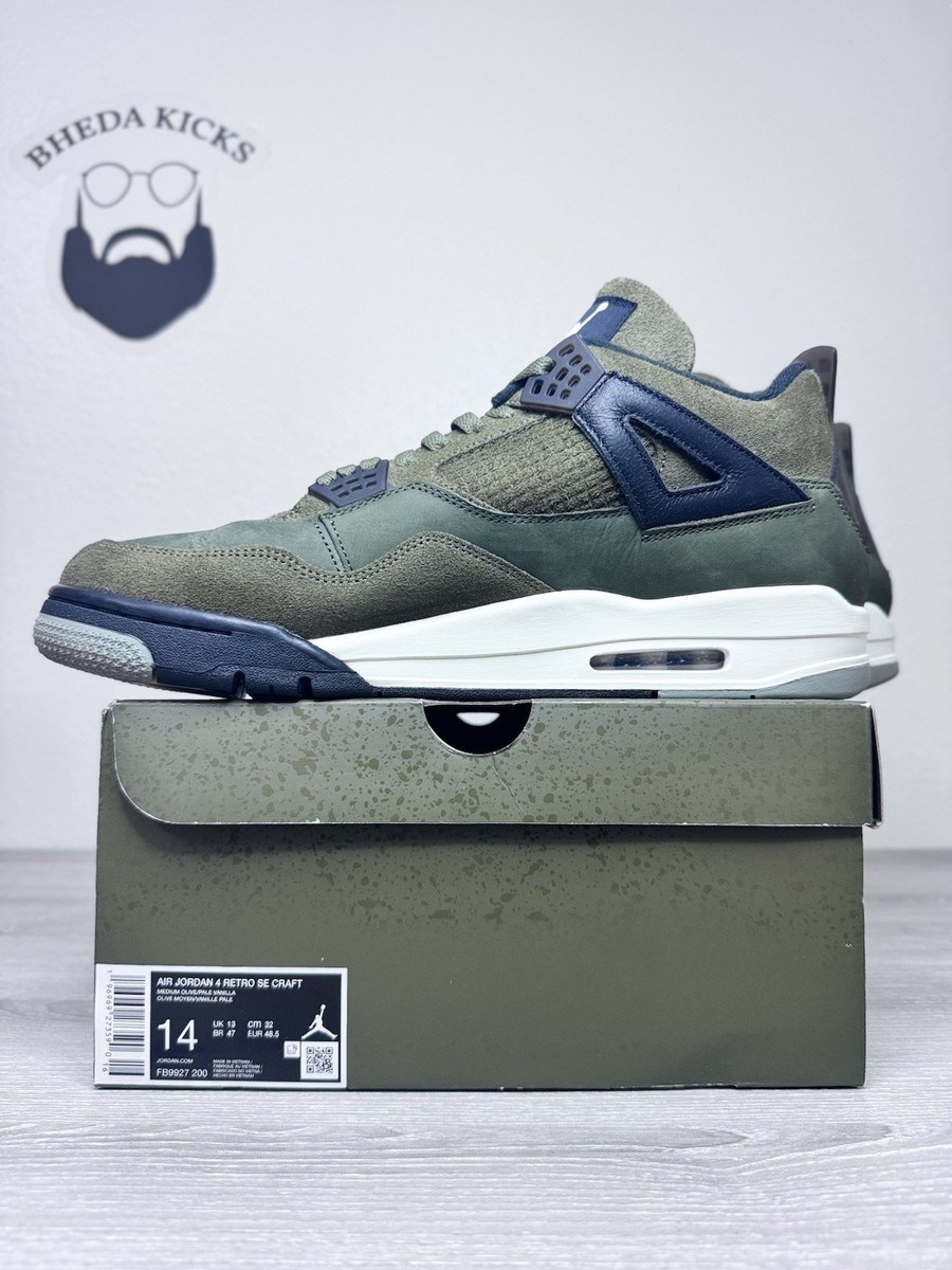 Size 14 - Nike Air Jordan 4 Retro SE Craft Medium Olive