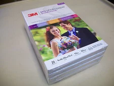 Lot of 4 Packs 3M Professional Photo Paper 4x6 - 20 Sheets Each Pack (80 total)