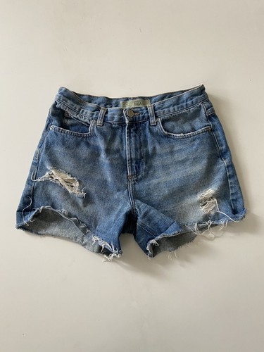 Topshop Rosa tagliato Pantaloncini di Jeans da donna blu Taglia 6 26\