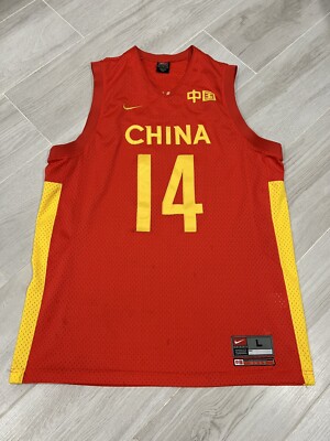 Nike Yi Jianlian #14 CHINA FIBA Basketball Jersey Global Hardwood