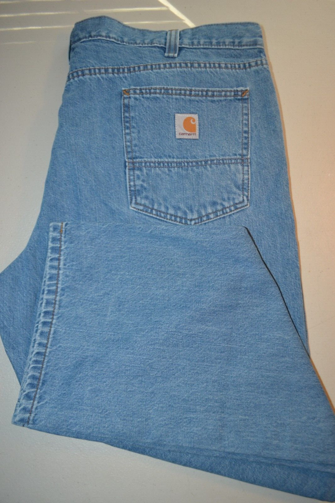 Carhartt Men Tapered Relaxed Fit Blue Denim Jeans Size 42x30