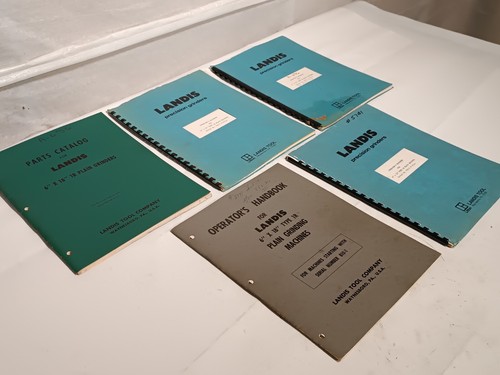Lot of 5 Landis Precision Grinders 6"-18" 1R Machine Handbooks & Parts Catalog - 第 1/14 張圖片