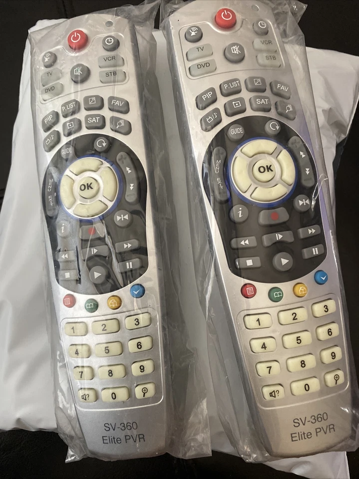 Lot Of 2 Sonicview SV-360 Premier  PVR Digital Satellite Receiver Remotes New - Image 2 of 4