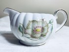 Susie Cooper “Wild Rose” Bone China Creamer Fluted Ribbed 1950’s Teal Interior — photo 2