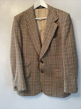 DAKS TWEED JACKET BLAZER Mens 44 R Signature Check Worn Once Mint Condition 
