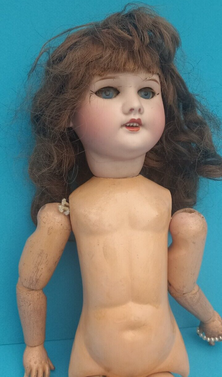 Ancienne Poupée SFBJ Tête Porcelaine 60 Paris 4/0, 49 Cm, France