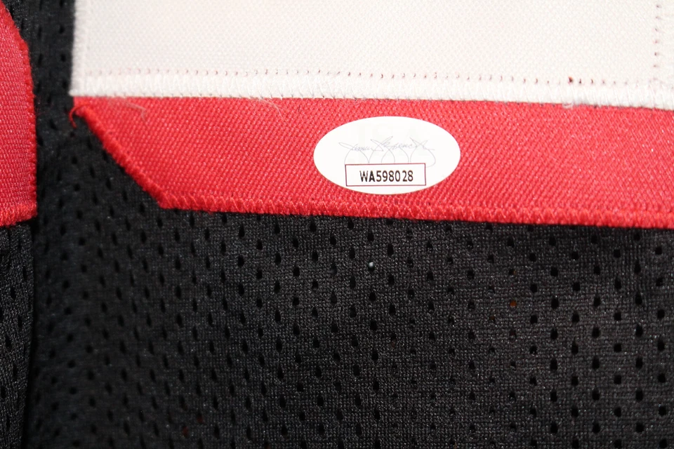 TRAILBLAZERS CLYDE DREXLER AUTOGRAPHED BLACK JERSEY THE GLIDE JSA XL - Image 4 of 4