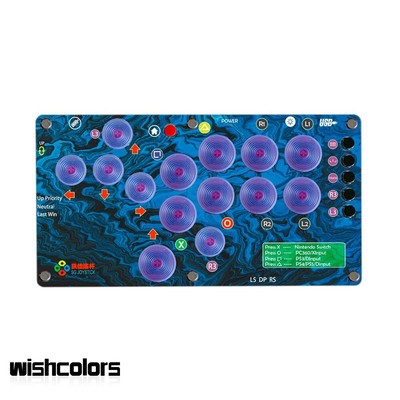 14-Button Mini Arcade Controller Fight Stick for PC/PS4 Hitbox SOCD Mode