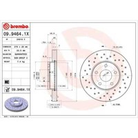 Brembo 2X Bremsscheibe Vorne 278 Gelocht/Innenbel. FüR Ford Focus II
