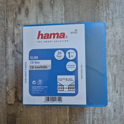 Hama 20 x CD / DVD / Blu-ray Leer Hüllen Slimcase Jewelcase Multipack Mehrfarbig