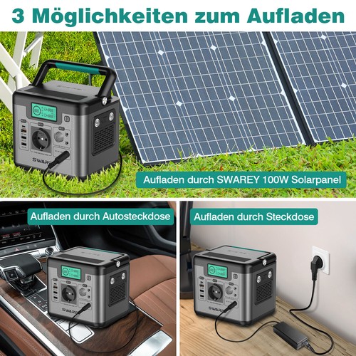 Powerstation 518Wh/240Wh/166Wh Solargenerator Notstromaggregat 100W Solarpanel - Bild 101 von 115
