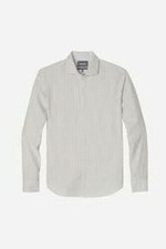 NEW - BONOBOS Men's SLIM FIT Charcoal BUTTON-FRONT STRIPE SHIRT - S 