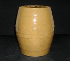Large 7 1/2" Yellow Ware Canning Jar Canner Stoneware Ohio OH Wax Sealer
