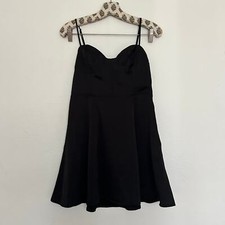 Urban Outfitters A Line Fit & Flare Mini Dress Black