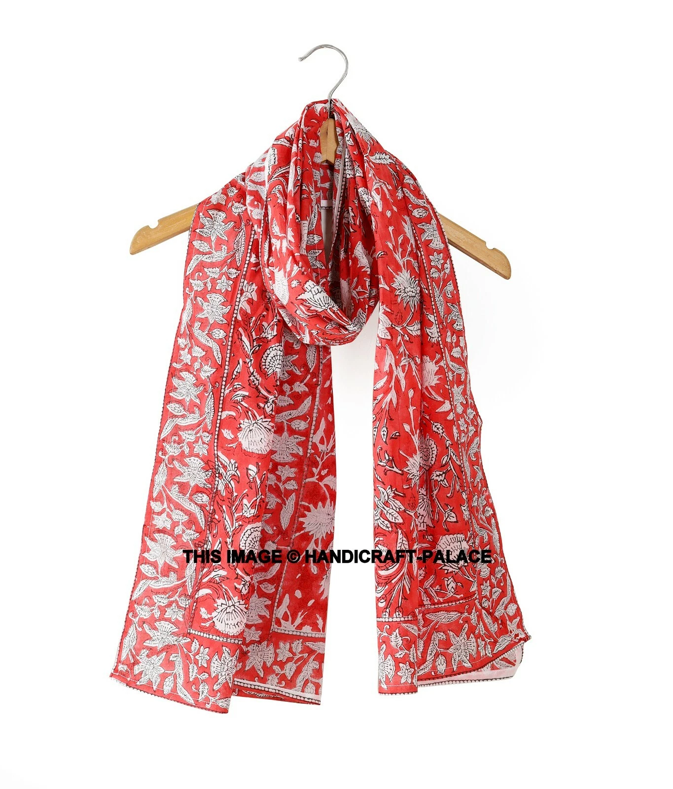 Indian Muffler Block Print Women Long Sarong Stole Scarf Neck Wrap Cotton Ethnic