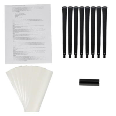 Tour Pro Soft Black Midsize Golf Grips and Grip Kit (8 grips, +see detail)