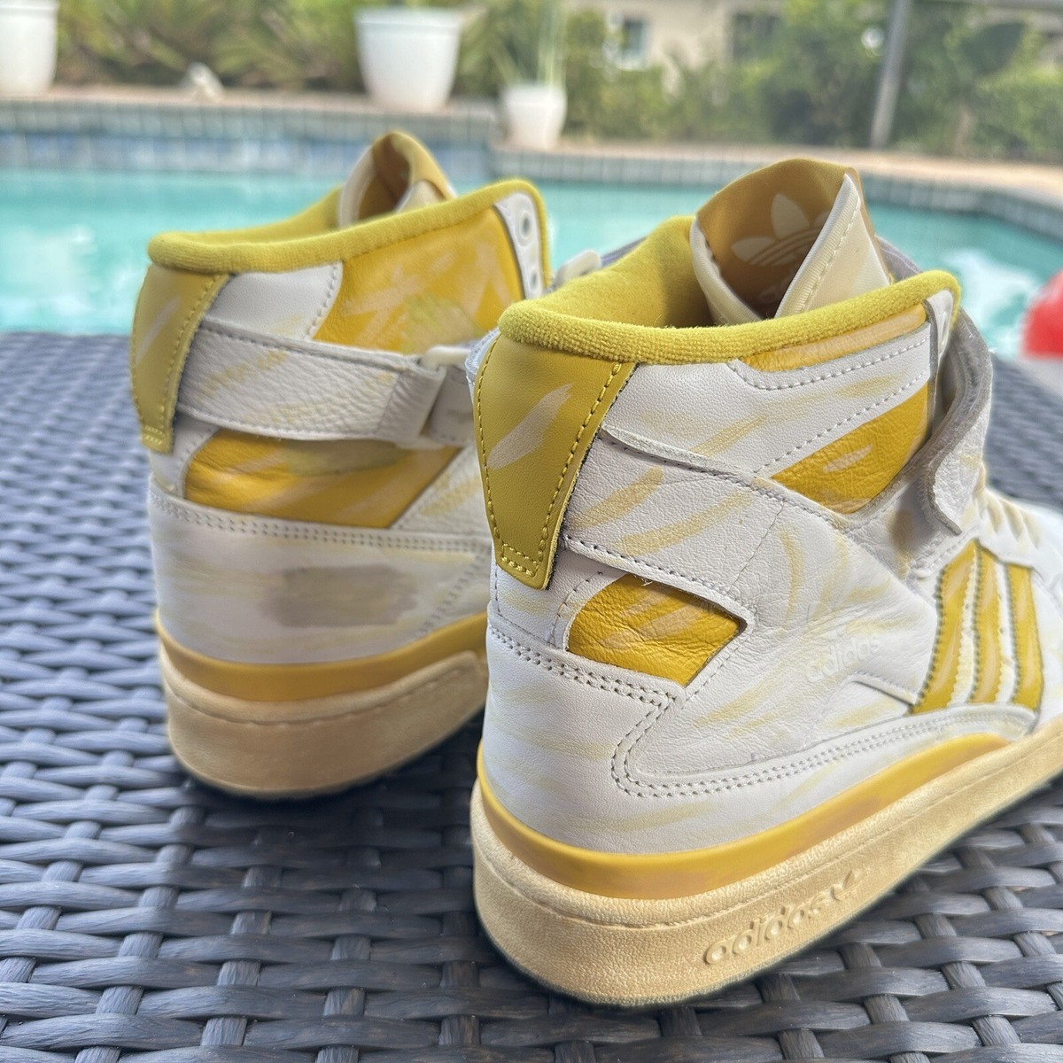 Adidas Forum 84 High Worn Yellow Men's Athletic Shoes GZ6468 Adidas Forum 84 High Worn Yellow Men's Athletic Shoes GZ6468
