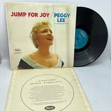 Peggy Lee Jump For Joy 1958 Mono Repress Turquoise Capitol Vinyl LP Scranton VG+