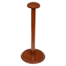 Wooden Helmet Stand Solid Sturdy Handmade Display Rack for Medieval Round Base