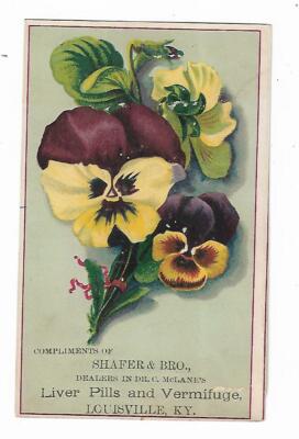 Medicine VTC McLane's Liver Pills Fleming Pittsburgh Shafer Louisville Pansies